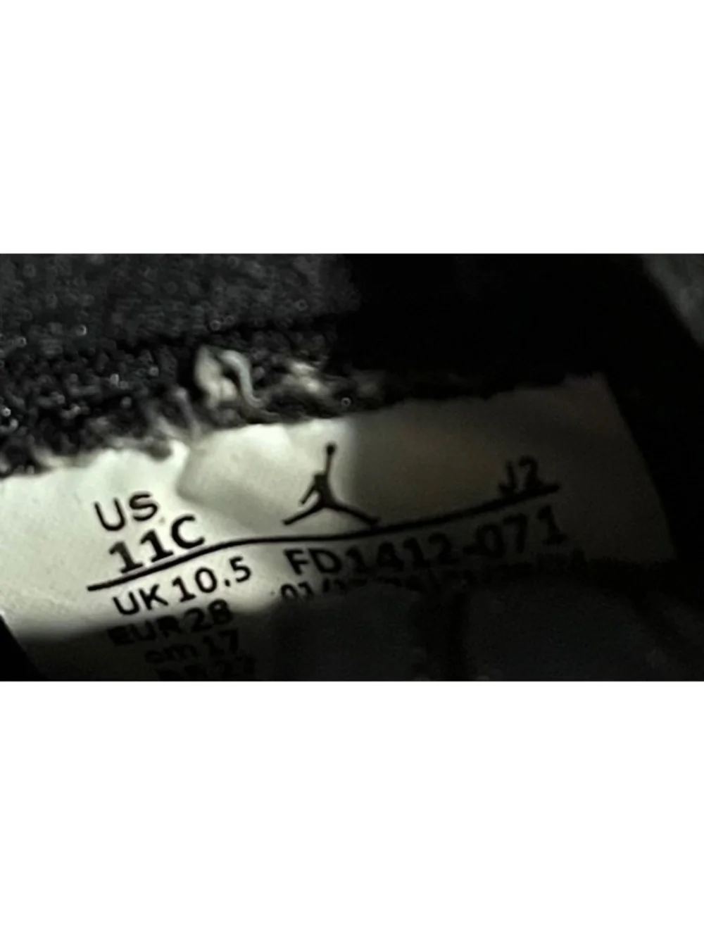 Jordan 1 Retro High OG Black Metallic Gold Size 11c